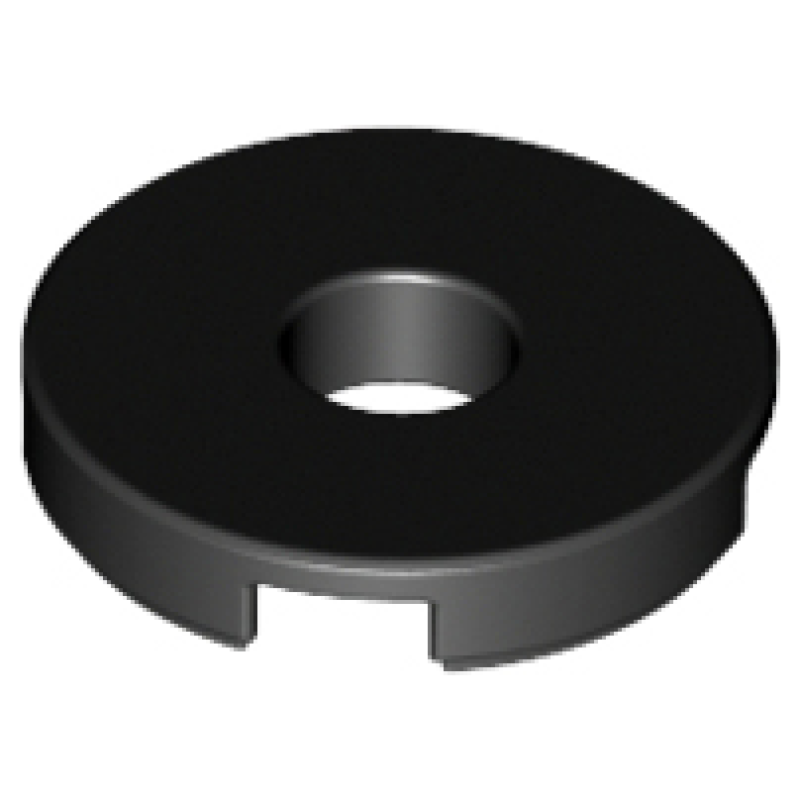 Tegel, Rond 2x2 met gat Black